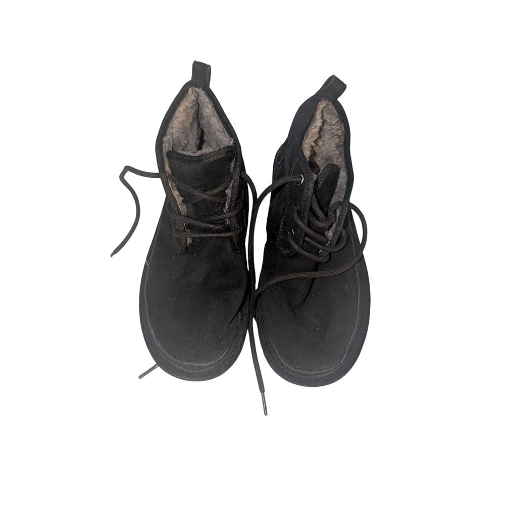 UGG Neumel Black Suede Lace Up Chukka Boots Size 10